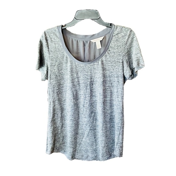 Banana Republic Heritage 100% linen mesh back short sleeve tee SZ S gray - Picture 1 of 9